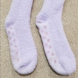 5/$10 Fuzzy Purple Traction Grip Socks